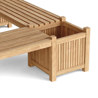Raw Teak Chapman Bench, 2 Benches + 3 Accessory Box - 19 H x 82 W x 82 L, Arrives In 5 - 9 Working Days.
