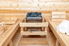 Dundalk Serenity MP Barrel Sauna, Made In Canada From White Cedar & Tempered Glass, Delivered Free.