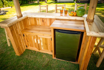 Tropical Paradise Tiki Bar Kit, Seat 6 - 8 People, Perfect For Momentous Occasions, Made In Canada & Delivered Free.