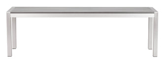 Metropolitan Double Bench, Seats 2 People, Finished In Weather Proof Powder Coat Aluminium, Ships In 24 HRS.