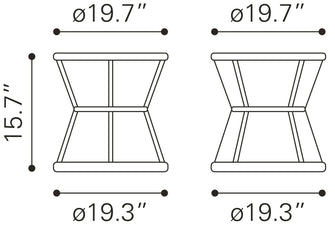 Ghente Side Table - Ships In 24 HRS & Arrives Fully Assembled.