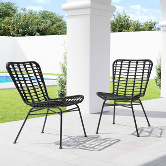 2 x Lorena Dining Chairs - Ships In 24 HRS, An Aesthetic Addition To Your Patio.