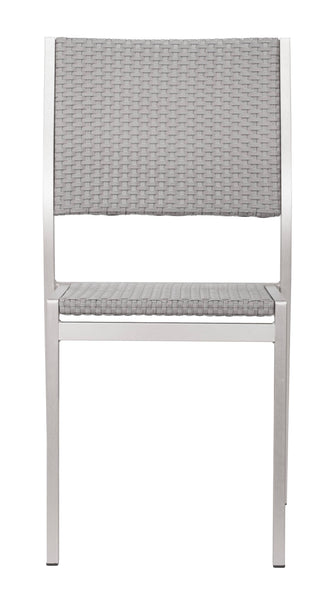 2 x Metropolitan Dining Chairs Finished In Gray & Silver, Ships In 24 Hours.