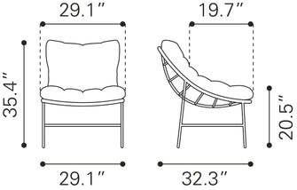 Attention Getting Merilyn Accent Chair - Ships In 24 HRS & Includes Cushions