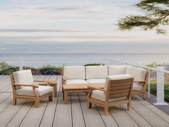 Look At This Remarkable 7-Piece Sectional in Teak, Creates An Ambient Mood For Memorable Occasions With Friends & Family.