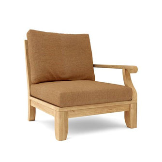 Handsome 5-Piece Sectional in Teak, Radiates Quality At First Glance, Allows You To Bask In Comfort Without a Vacation.