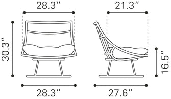 Decadent Franco Accent Chair - Ships In 24 Hrs & Arrives Fully Assembled, Cushions Included.