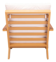 Terrio Accent Chair Beige & Natural, Finished In Powder Coated Aluminium & Weather Resistant Cushions, Ships In 24 Hours.