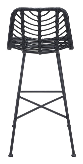 2 x Malaga Bar Chair Set - Ships In 24 HRS, Finished In Powder Coated Aluminium & Synthetic Rattan.