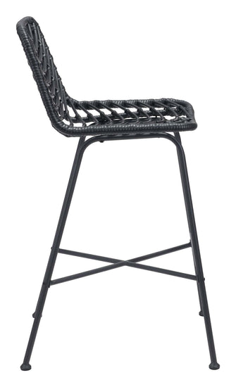 2 x Malaga Bar Chair Set - Ships In 24 HRS, Finished In Powder Coated Aluminium & Synthetic Rattan.