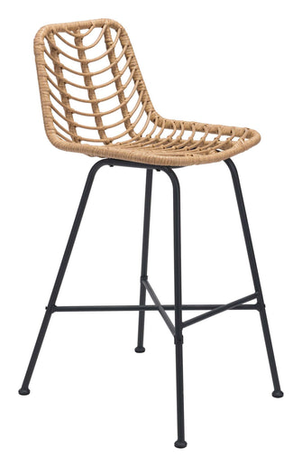 2 x Malaga Bar Chair Set - Ships In 24 HRS, Finished In Powder Coated Aluminium & Synthetic Rattan.