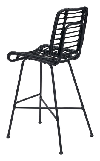 2 x Murcia Bar Chair Black Finished In Powder Coated Aluminium, Ships In 24 Hours.