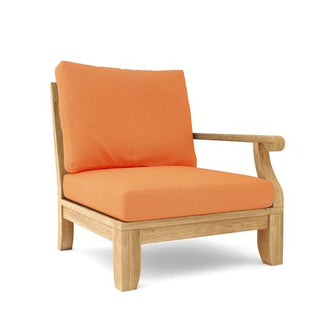 Handsome 5-Piece Sectional in Teak, Radiates Quality At First Glance, Allows You To Bask In Comfort Without a Vacation.