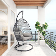 Bilbao Hanging Chair - Ships In 24 Hours, Finished In Powder Coated Aluminium & Synthetic Rattan, Perfect For Lazy Afternoons.