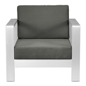 New Cosmopolitan Arm Chair Finished In Powder Coated UV Resistant Aluminium, Ships In 24 HRS - Invites You To Sink In & Relax.