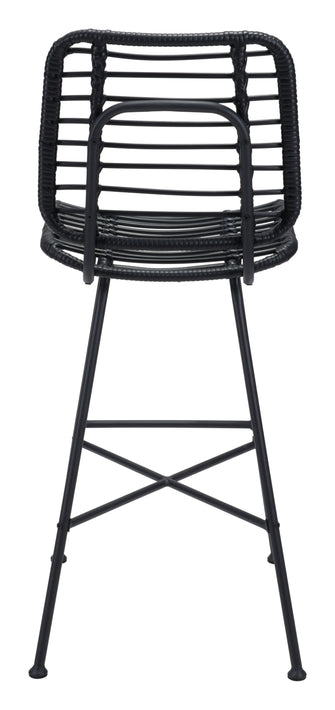 2 x Murcia Bar Chair Black Finished In Powder Coated Aluminium, Ships In 24 Hours.