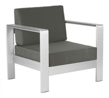 New Cosmopolitan Arm Chair Finished In Powder Coated UV Resistant Aluminium, Ships In 24 HRS - Invites You To Sink In & Relax.