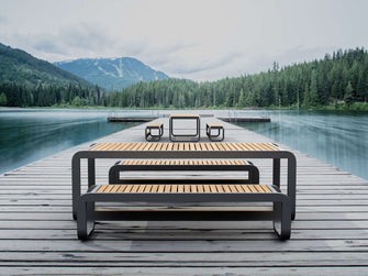 Fully Assembled Monza 3-Piece Bench Set, From Designer Sketches To Your Patio, Arrives Free In 5 - 9 Working Days.
