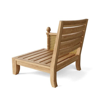 Luxe Right Modular Crafted In Premium Teak, 32.5 H x 33 D x 31 W, Exhibits Classic Elegance With Intricate Detailing.