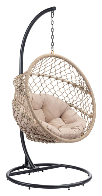 Las Palmas Hanging Chair - Finished In Weather Proof, Powder Coated Aluminium, Ships In 24 HRS.