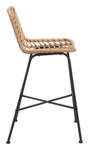 2 x Malaga Bar Chair Set - Ships In 24 HRS, Finished In Powder Coated Aluminium & Synthetic Rattan.