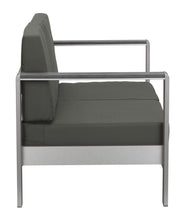 Cosmopolitan Outdoor Sofa In Gray, Made Weather Resistant Aluminium & Cushions, Ships In 24 HRS.
