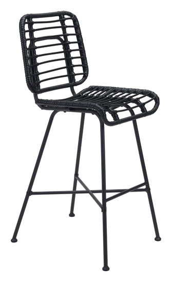 2 x Murcia Bar Chair Black Finished In Powder Coated Aluminium, Ships In 24 Hours.