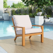 Terrio Accent Chair Beige & Natural, Finished In Powder Coated Aluminium & Weather Resistant Cushions, Ships In 24 Hours.